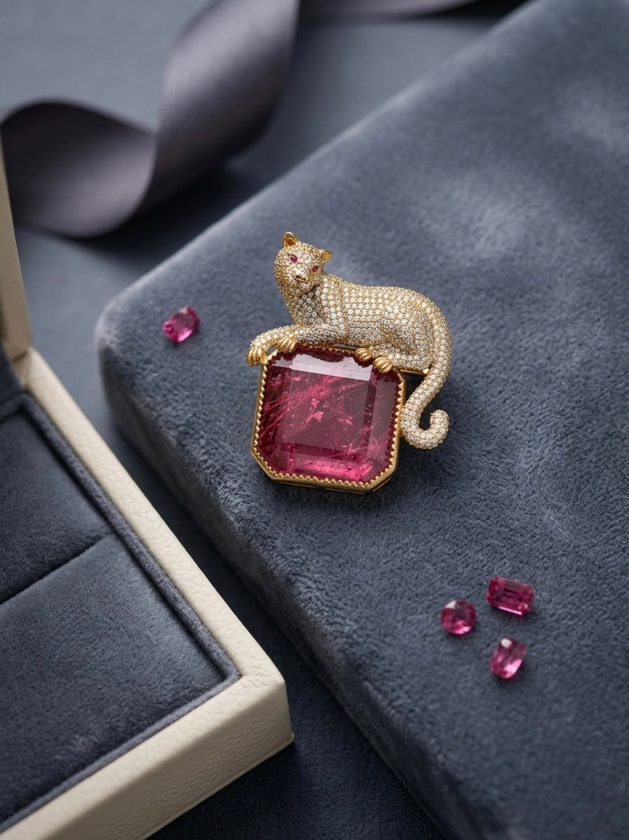 Royal Leopard Brooch