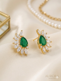 Half Sunflower Stone Earring