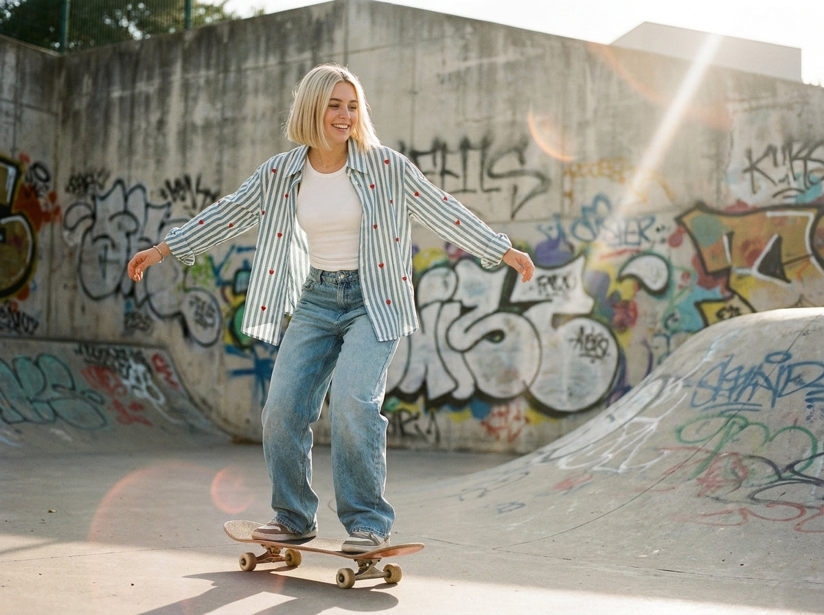 Forget-Me-Not Stripe Shirt