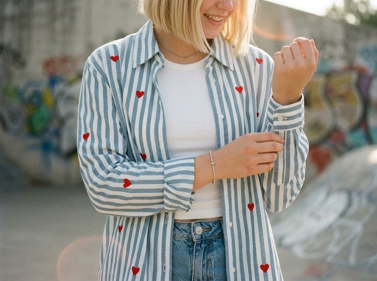 Forget-Me-Not Stripe Shirt