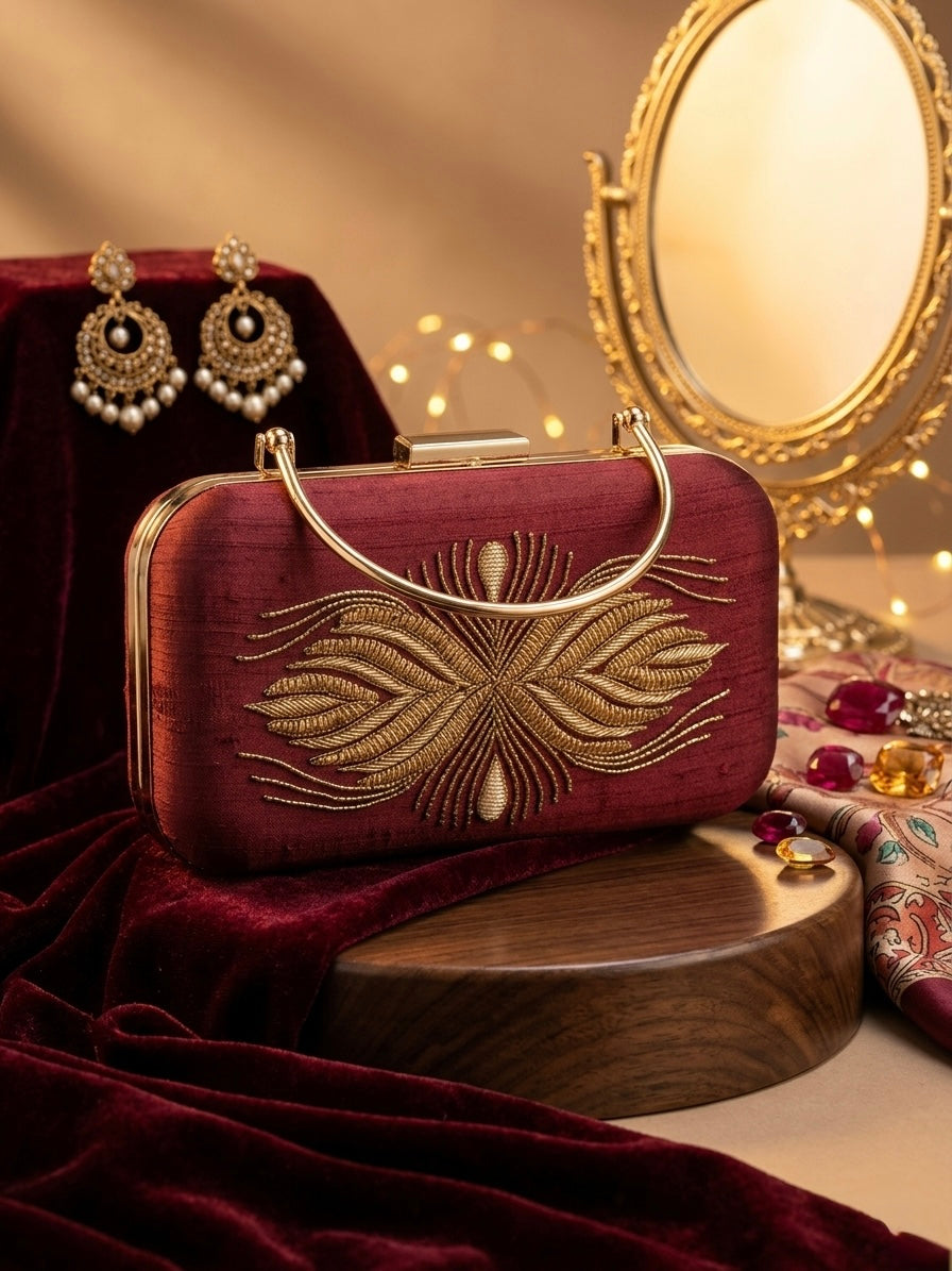Hand Embroidered Clutch