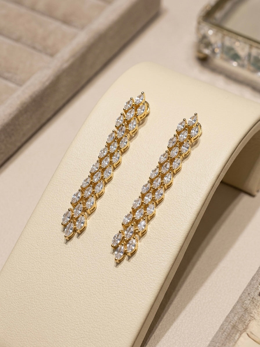 Diamond Long Earrings
