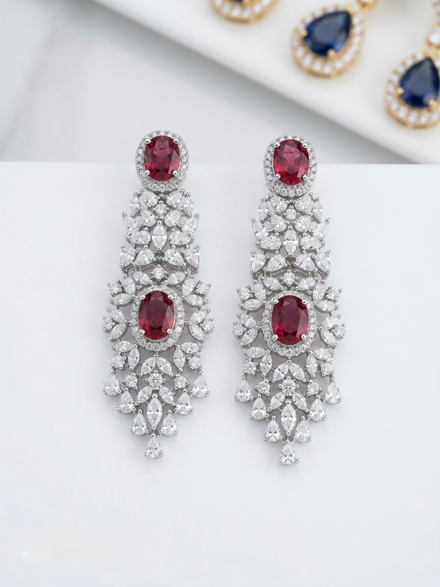 Ruby Chandelier Earrings