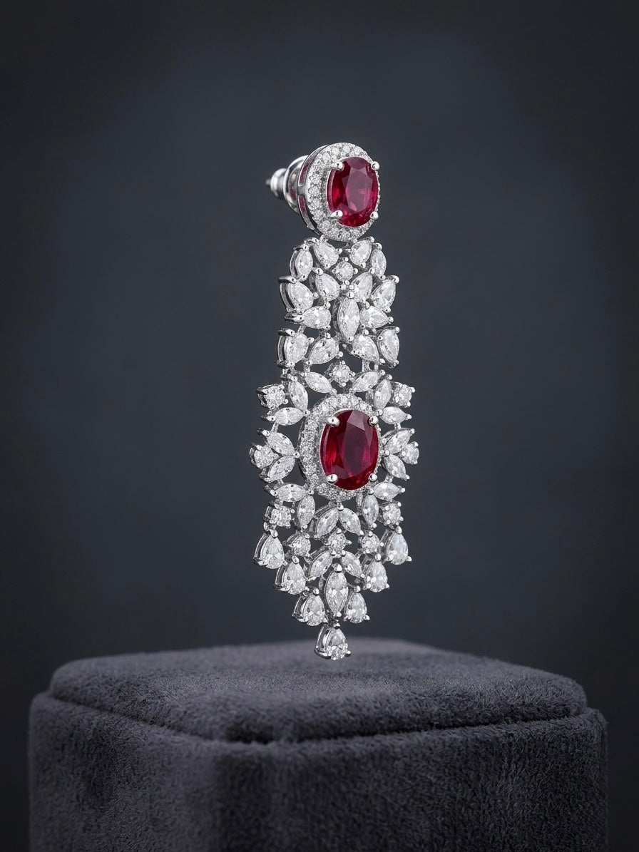 Ruby Chandelier Earrings