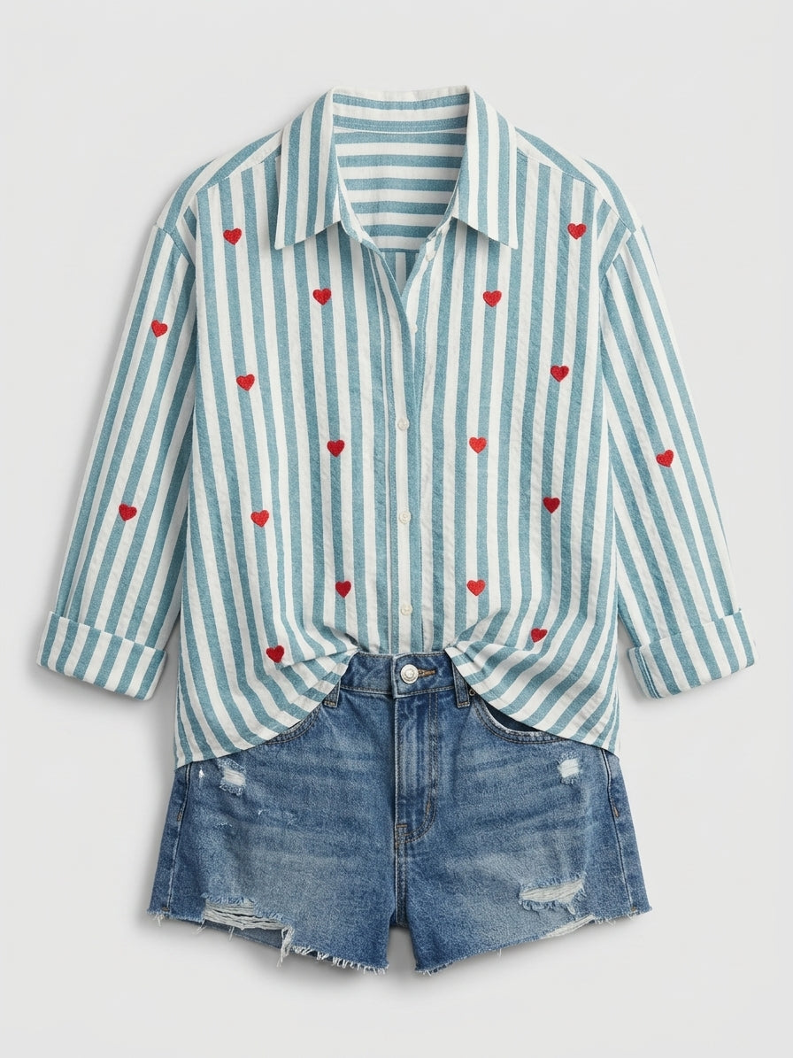Forget-Me-Not Stripe Shirt