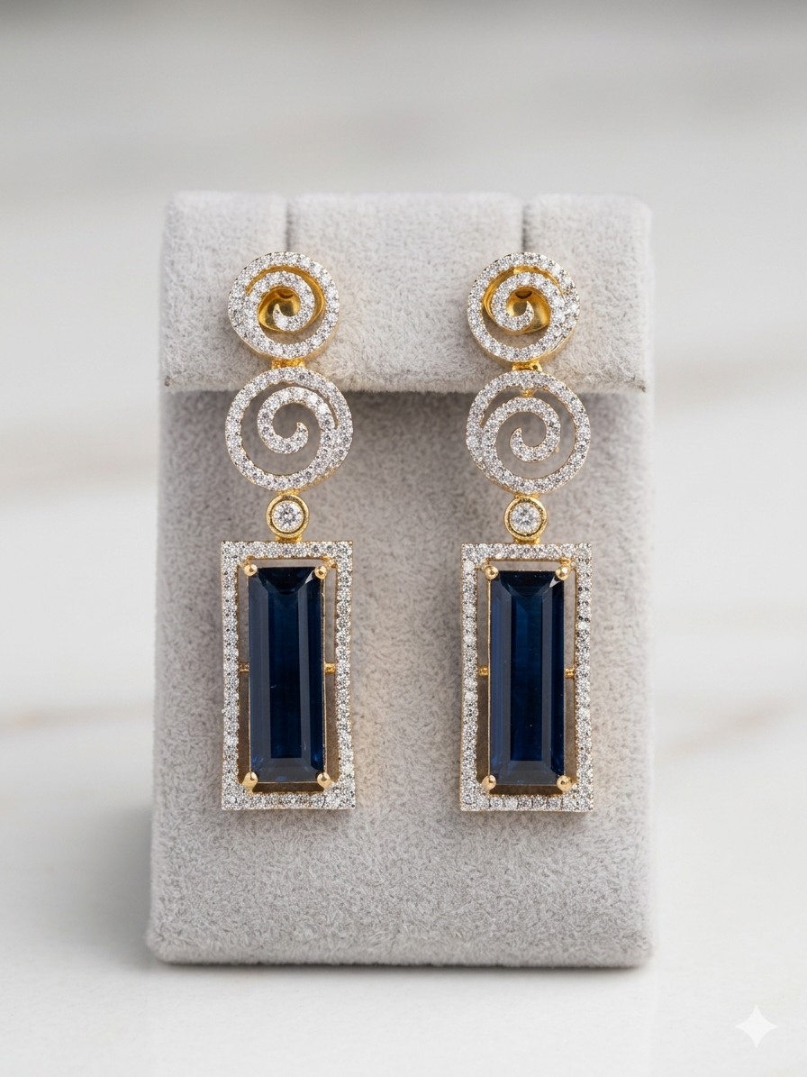 Sapphire Radial Earring