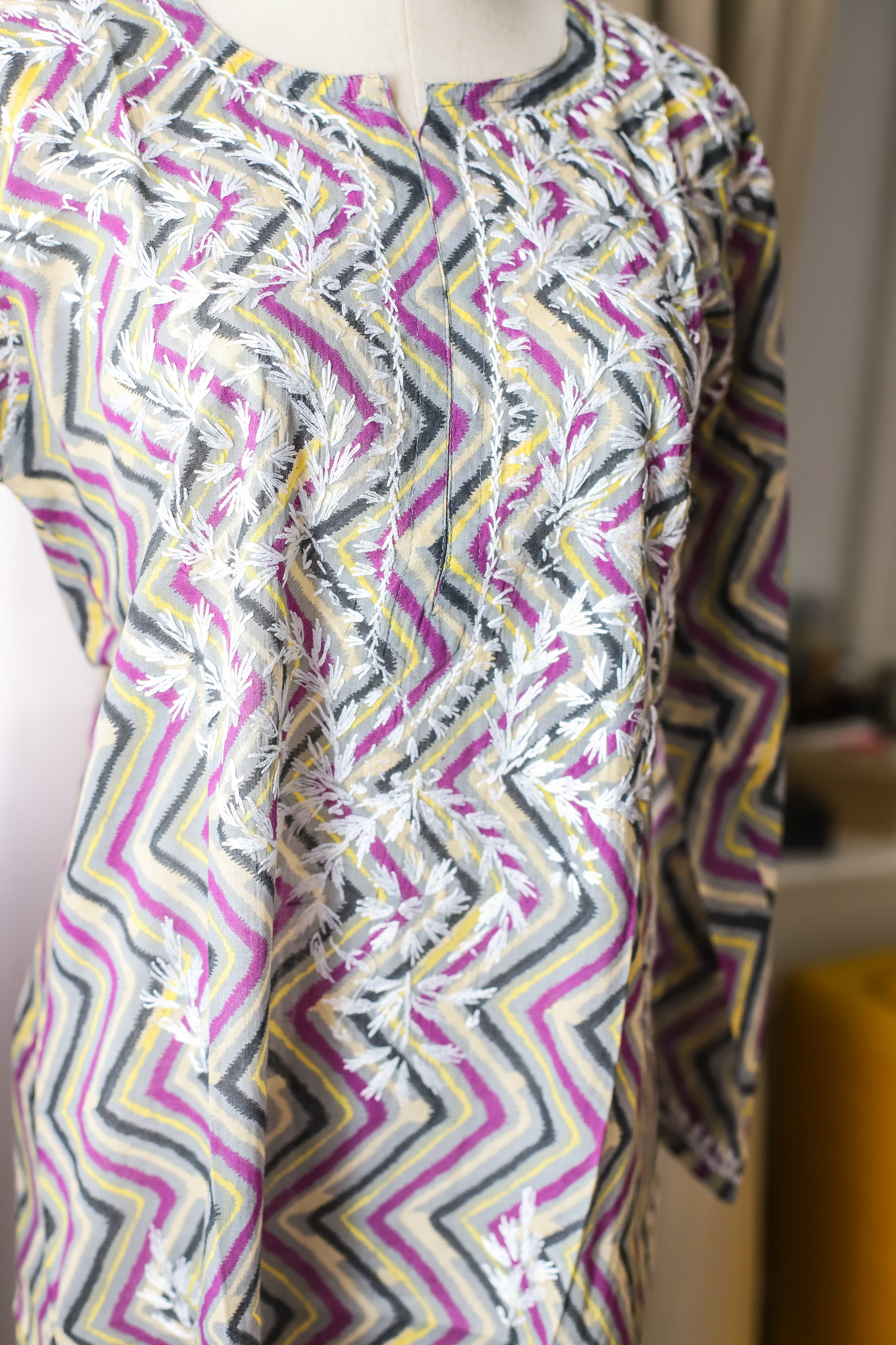 Mulmul Lehariya Print Kurta