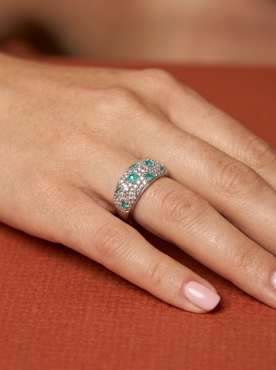 Emerald Open Ring