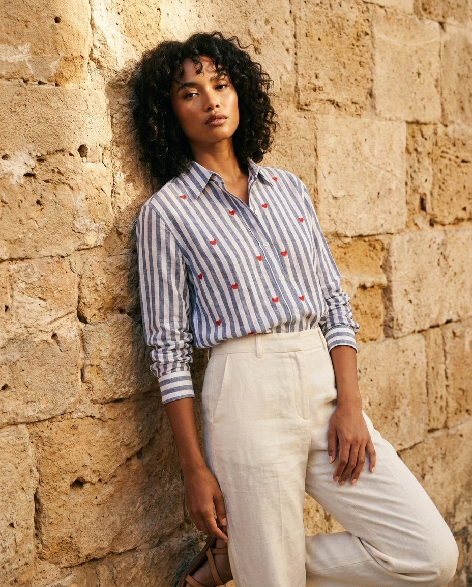 Forget-Me-Not Stripe Shirt